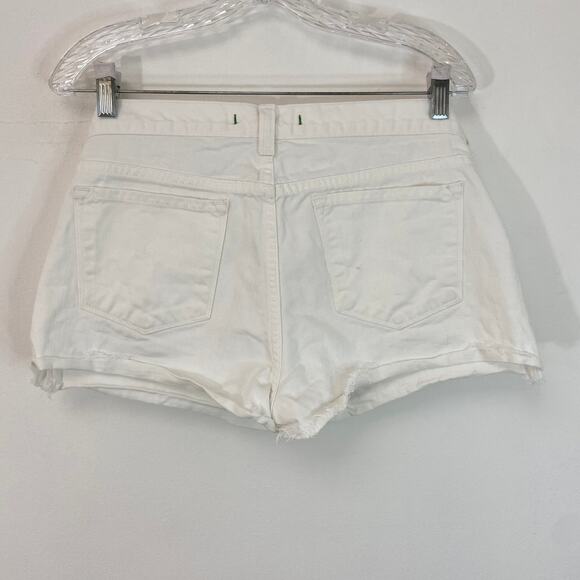J Brand White Mid-Rise Cut-Off Denim Shorts - Picture 8 of 10